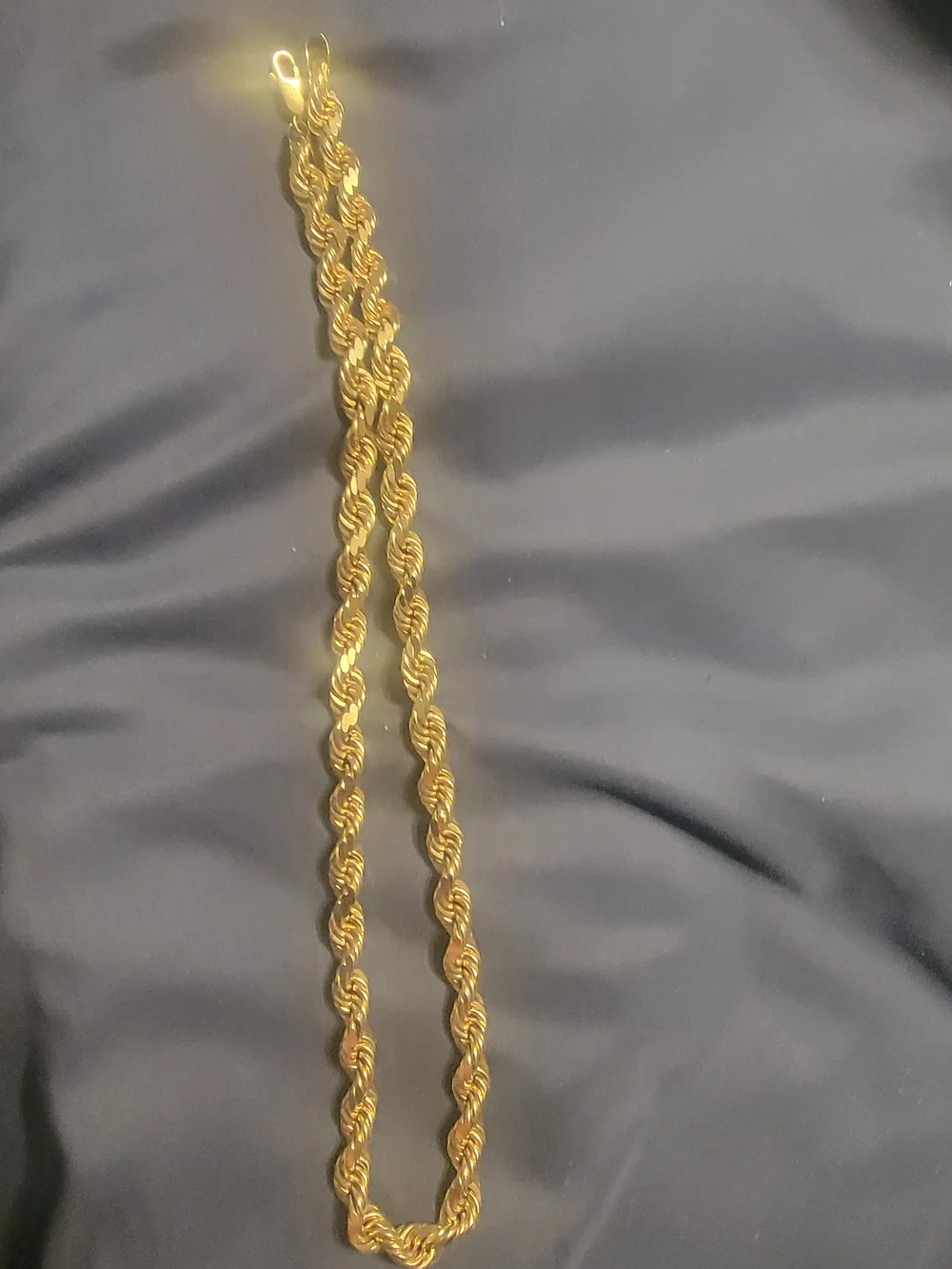 Beautiful Solid 10k Gold Rope Chain 9mm 24inch 66 Grams Necklace